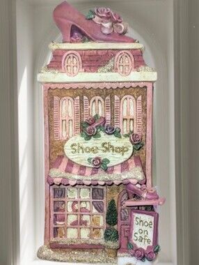 Pink Victorian Shoe Shop Hanging Ornament Decor